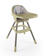 Dolu Nuve Scaun de masa premium cu perna verde eco centura de siguranta in 3 puncte perna moale si ergonomica tava detasabila greutate suportata 15 kg