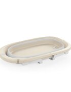 Dolu Nuve Set 3 in 1 cu cadita pliabila cana si galeata pentru clatire bej materiale non-toxice fara BPA 6 luni+