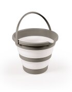 Dolu Nuve Set 3 in 1 cu cadita pliabila cana si galeata pentru clatire gri materiale non-toxice fara BPA 6 luni+