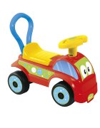 DOLU Ride-On copii fara pedale Foot to Floor rosu cu volan spatar cu posibilitatea de impingere spatiu de depozitare claxon