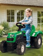 DOLU Tractor cu pedale pentru copii verde cu volan si claxon greutate admisa 35 kg dimensiune 53x45x83 cm