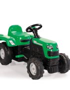 DOLU Tractor cu pedale pentru copii verde cu volan si claxon greutate admisa 35 kg dimensiune 53x45x83 cm