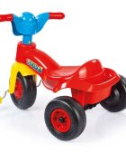 DOLU Tricicleta pentru copii Multicolor din plastic cu roti late si cosulet pentru accesorii