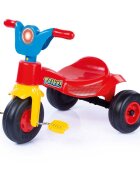DOLU Tricicleta pentru copii Multicolor din plastic cu roti late si cosulet pentru accesorii