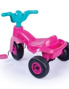 DOLU Tricicleta pentru copii Unicorn din plastic cu roti late si cosulet pentru accesorii
