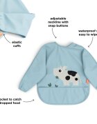 Done by Deer Bavetica cu maneci si buzunar Tiny Farm blue