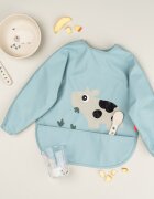 Done by Deer Bavetica cu maneci si buzunar Tiny Farm blue