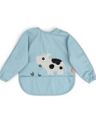Done by Deer Bavetica cu maneci si buzunar Tiny Farm blue