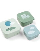 Done by Deer Set 3 caserole pentru gustari Happy Clouds green