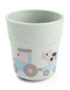 Done by Deer Set de masa din silicon cu ventuza Foodie Tiny Farm green