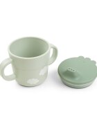 Done by Deer Set pentru primele mese cu ventuza Foodie Happy Clouds Green