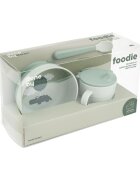 Done by Deer Set pentru primele mese cu ventuza Foodie Happy Clouds Green
