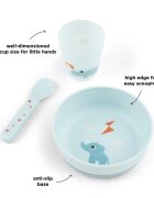 Done by Deer Set pentru primele mese Foodie Playground Blue