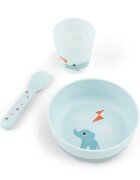 Done by Deer Set pentru primele mese Foodie Playground Blue