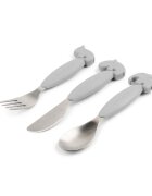Done by Deer Set tacamuri Easy-grip Deer Friends Grey