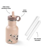 Done by Deer Sticla din inox pentru copii Tiny Farm Roz Pudra 350 ml