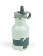 Done by Deer Sticla metalica cu pai Croco Green 350 ml