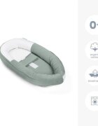 DOOMOO Baby Nest din bumbac organic Cocoon Tetra Jersey Green