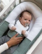 DOOMOO Baby Nest din bumbac organic Cocoon Tetra Jersey Green