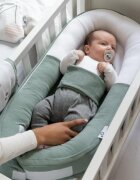 DOOMOO Baby Nest din bumbac organic Cocoon Tetra Jersey Green