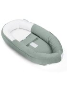 DOOMOO Baby Nest din bumbac organic Cocoon Tetra Jersey Green