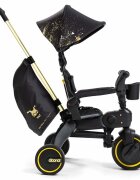 Doona Tricicleta pentru copii Liki Trike Gold Editie Limitata ultrapliabila maner parental ajustabil spatar reglabil in multiple pozitii roti Eva si cadru din aluminiu varsta 10 luni+