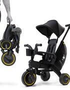 Doona Tricicleta pentru copii Liki Trike Midnight Editie limitata ultrapliabila in 3 secunde spatar reglabilcopertina cu protectie UV frana de picior si roti din cauciuc Eva
