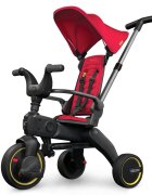 Doona Tricicleta pentru copii Liki Trike S1 Flame Red ultrapliabila maner cu control al directiei spatar reglabil multiple pozitii cadru de aluminiu roti din cauciuc Eva suse detasabile cu spuma de memorie capotina cu protectie UV