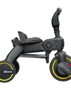 Doona Tricicleta pentru copii Liki Trike S1 Grey Hound ultrapliabila in 3 secunde capotina cu protectie UV maner cu control al directiei spatar reglabil multiple pozitii roti din cauciuc Eva si cadru din aluminiu