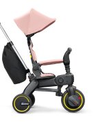Doona Tricicleta pentru copii Liki Trike S3 Bush Pink ultrapliabila spatar reglabil in multiple pozitii ultracompacta frana cadru din aluminiu