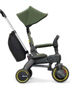 Doona Tricicleta pentru copii Liki Trike S3 Desert Green ultrapliabila spatar reglabil in multiple pozitii ultracompacta frana cadru din aluminiu