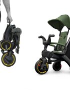 Doona Tricicleta pentru copii Liki Trike S3 Desert Green ultrapliabila spatar reglabil in multiple pozitii ultracompacta frana cadru din aluminiu
