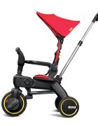 Doona Tricicleta pentru copii Liki Trike S3 Flame Red ultrapliabila spatar reglabil in multiple pozitii ultracompacta frana cadru din aluminiu