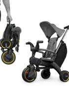 Doona Tricicleta pentru copii Liki Trike S3 Grey Hound ultrapliabila spatar reglabil in multiple pozitii ultracompacta frana cadru din aluminiu