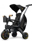 Doona Tricicleta pentru copii Liki Trike S5 Nitro Black de la 10 luni ultrapliabila spatar reglabil multiple pozitii roti de calitate superioara geanta transport