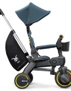 Doona Tricicleta pentru copii Liki Trike S5 Ocean Blue de la 10 luni ultrapliabila spatar reglabil multiple pozitii roti de calitate superioara geanta transport