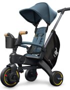 Doona Tricicleta pentru copii Liki Trike S5 Ocean Blue de la 10 luni ultrapliabila spatar reglabil multiple pozitii roti de calitate superioara geanta transport