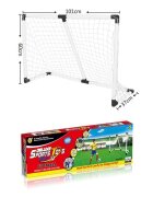 Doris Set poarta de fotbal din metal 101cm x 60cm x 37cm cu mingie si pompa incluseplasa si accesorii montaj