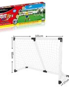 Doris Set poarta de fotbal din metal 101cm x 60cm x 37cm cu mingie si pompa incluseplasa si accesorii montaj