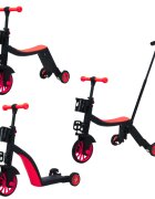Doris Trotineta multifunctionala 8in1 Rosu tranformabila in tricicletabicicleta echilibrutrotinetaghidon cu inaltime reglabilausor de transformatse adapteaza nevoile in crestere ale copiluluiSarcina admisa 50 kg