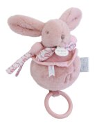 Doudou et Compagnie Iepuras muzical Doudou Roz 20 cm pentru patut sau carucior