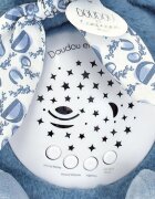 Doudou et Compagnie Veioza muzicala cu proiectie Iepuras pufos 19 cm albastru