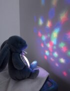 Doudou et Compagnie Veioza muzicala cu proiectie Iepuras pufos 19 cm albastru