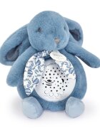 Doudou et Compagnie Veioza muzicala cu proiectie Iepuras pufos 19 cm albastru