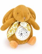 Doudou et Compagnie Veioza muzicala cu proiectie iepuras pufos 19 cm bej