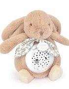 Doudou et Compagnie Veioza muzicala cu proiectie Iepuras pufos 19 cm bej deschis