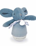 Doudou et Compagnie Veioza muzicala iepuras pufos 16 cm albastru
