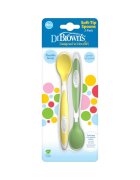 Dr.Brown Set 2 lingurite Soft Tip cu varf moale Fara BPA Sigure pentru gingiile bebelusilor Potrivit pentru sterilizare si curatare