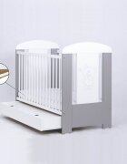 Drewex Patut Bear cu sertar Silver + Saltea Cocos 12 cm