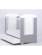 Drewex Patut Bear cu sertar Silver + Saltea Cocos 12 cm